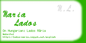 maria lados business card